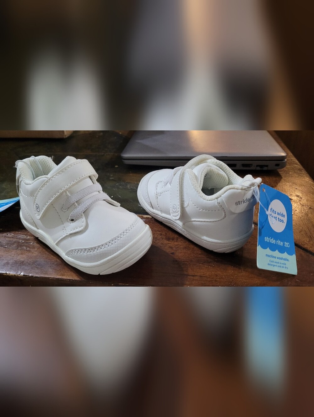 Stride Rite White Kids Velcro Sneakers